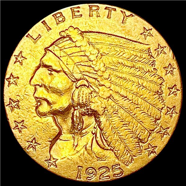 1925 $2.50 Gold Quarter Eagle CHOICE AU