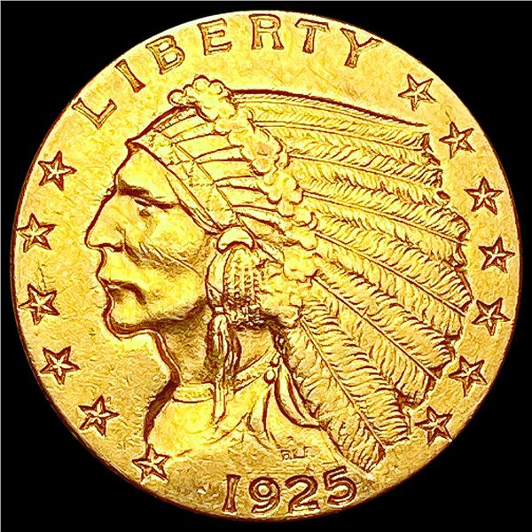 1925-D $2.50 Gold Quarter Eagle CHOICE AU