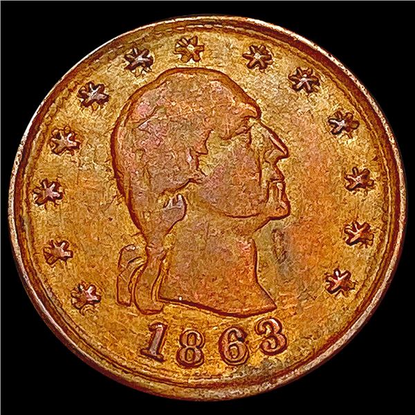 1863 Civil War Token LIGHTLY CIRCULATED