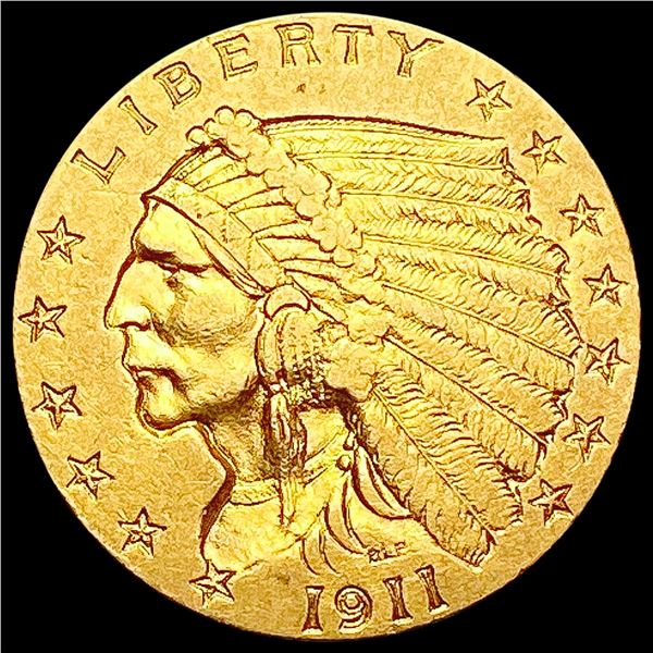 1911 $2.50 Gold Quarter Eagle CLOSELY UNCIRCULATED