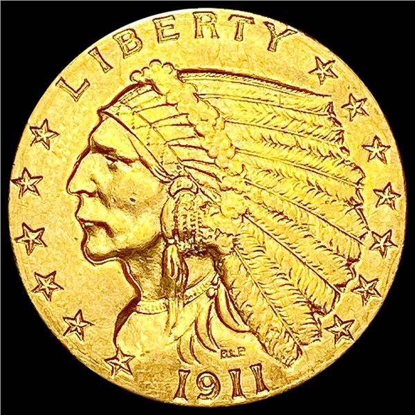1911 $2.50 Gold Quarter Eagle CLOSELY UNCIRCULATED