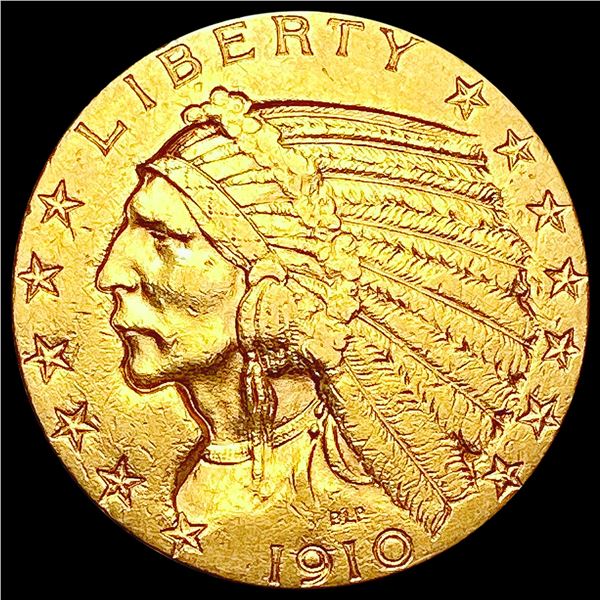 1910 $5 Gold Half Eagle CLOSELY UNCIRCULATED
