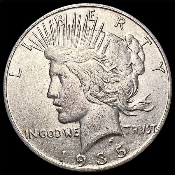 1935-S Silver Peace Dollar CHOICE AU