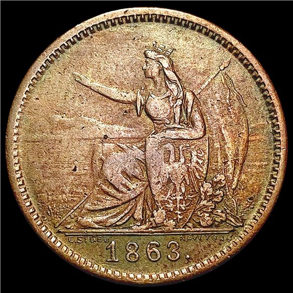 1863 New York Token LIGHTLY CIRCULATED