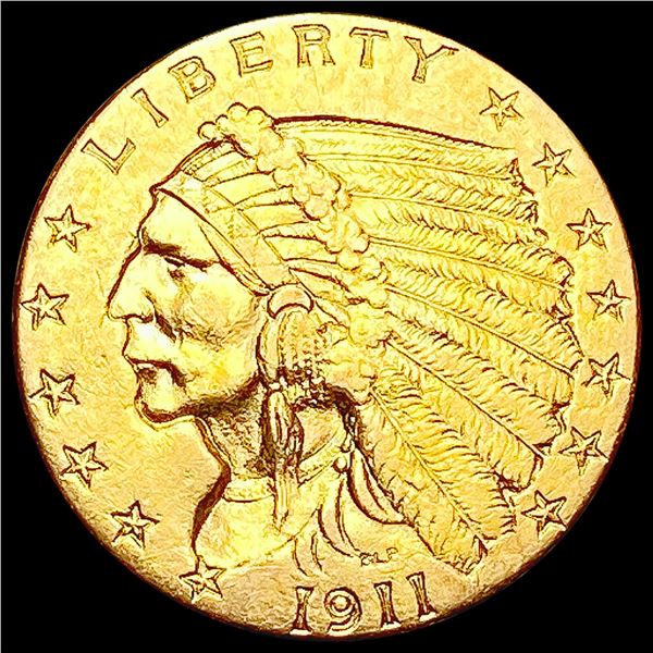 1911 $2.50 Gold Quarter Eagle CLOSELY UNCIRCULATED