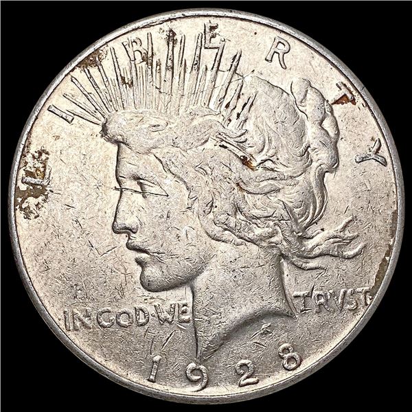 1928-S Silver Peace Dollar CHOICE AU