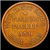 Image 2 : 1863 Fish & Tackle Token NICELY CIRCULATED