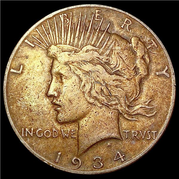 1934-S Silver Peace Dollar LIGHTLY CIRCULATED