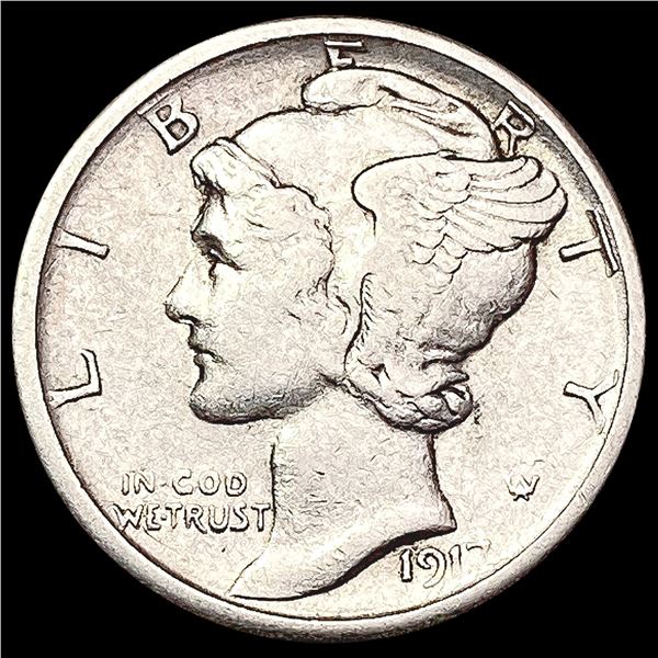 1917-S Mercury Dime CLOSELY UNCIRCULATED