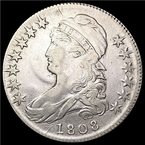 1808 Capped Bust Half Dollar NEARLY UNCIRCULATED