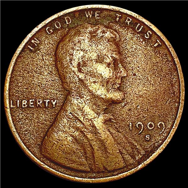 1909-S VDB Wheat Cent LIGHTLY CIRCULATED