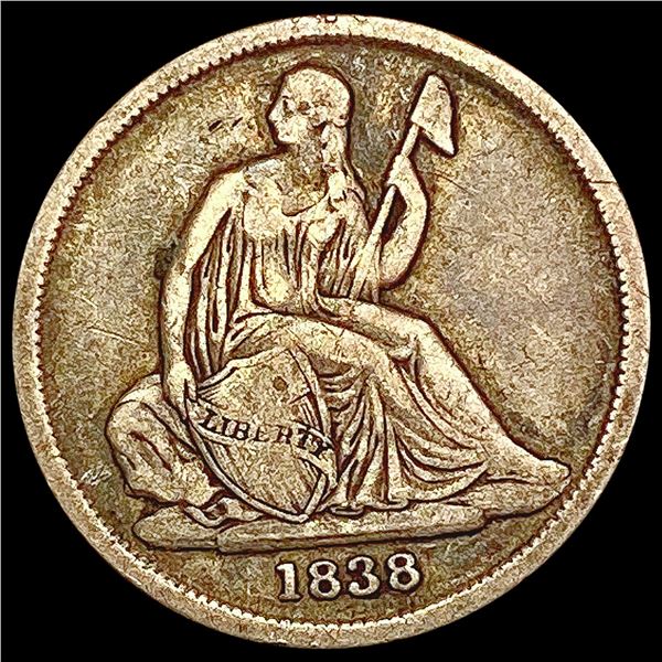 1838-O Seated Liberty Dime LIGHTLY CIRCULATED
