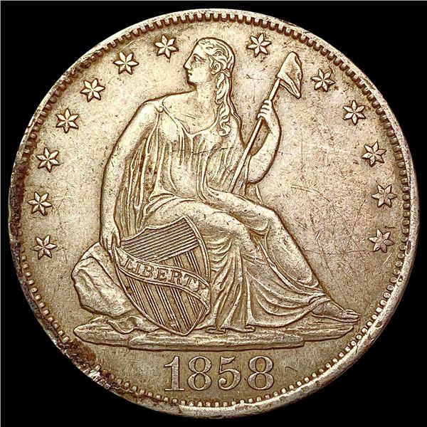 1858-O Seated Liberty Half Dollar CLOSELY UNCIRCULATED