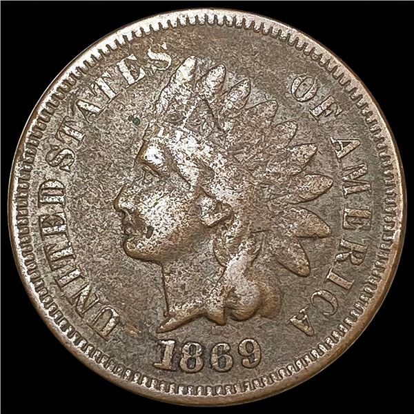 1869 Indian Head Cent LIGHTLY CIRCULATED