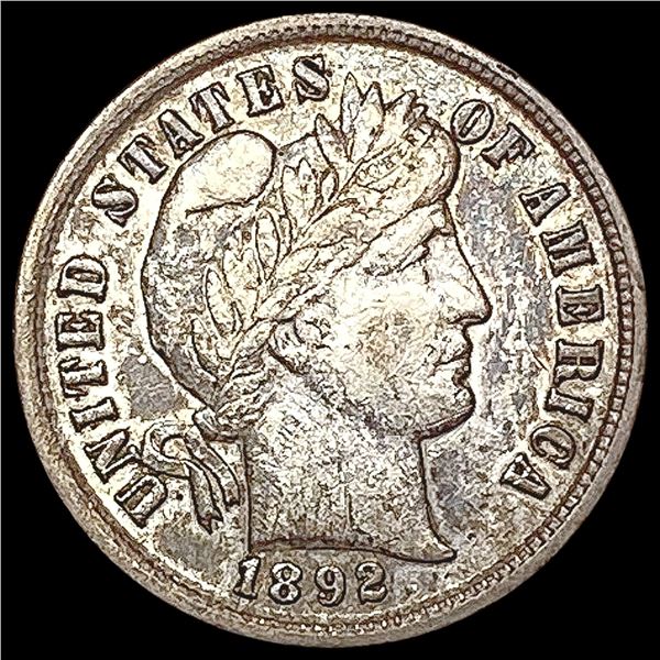 1892 Barber Dime CLOSELY UNCIRCULATED