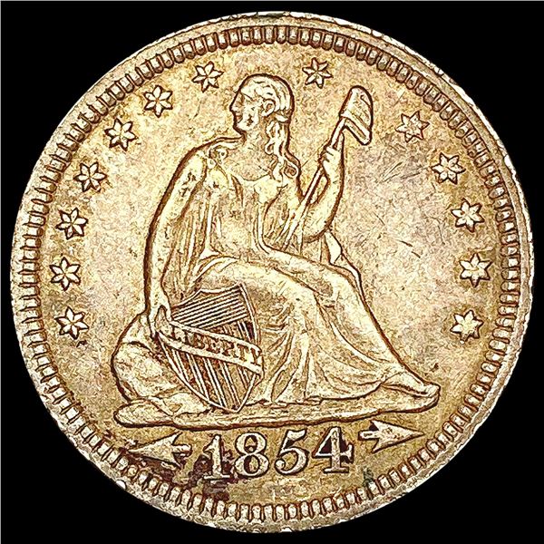 1854 Arws Seated Liberty Quarter CLOSELY UNCIRCULATED