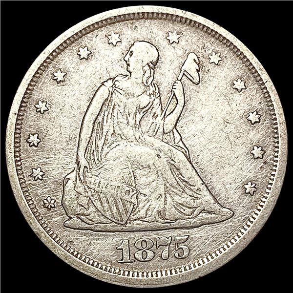 1875-S Twenty Cent Piece LIGHTLY CIRCULATED
