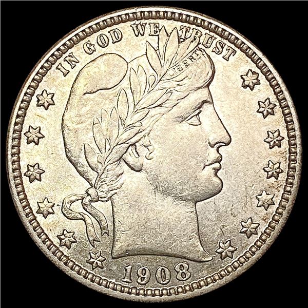 1908-D Barber Quarter CHOICE AU