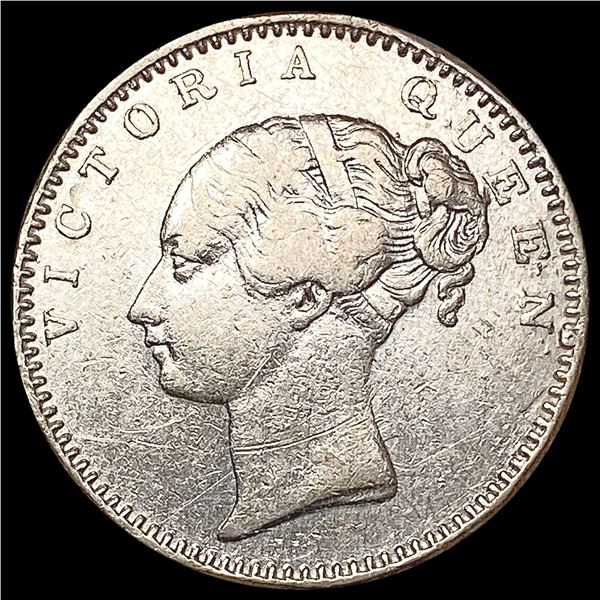 1840 India 1/2 Rupee CLOSELY UNCIRCULATED