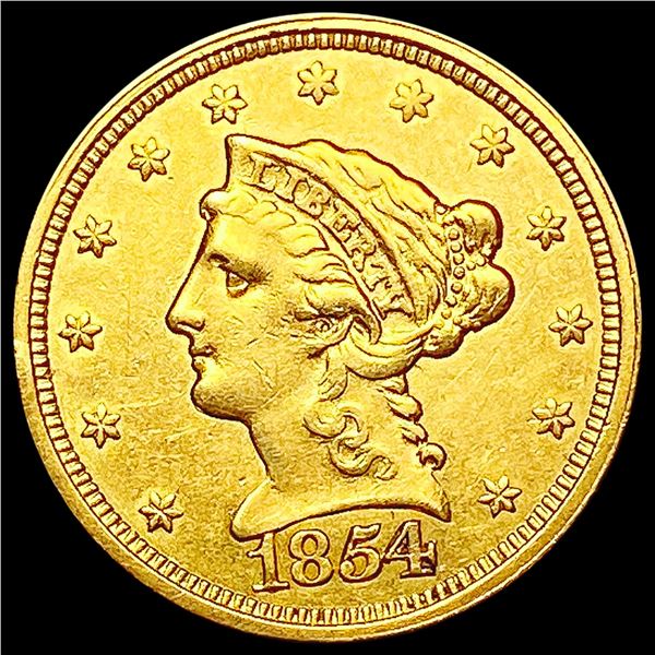 1854 $2.50 Gold Quarter Eagle CLOSELY UNCIRCULATED