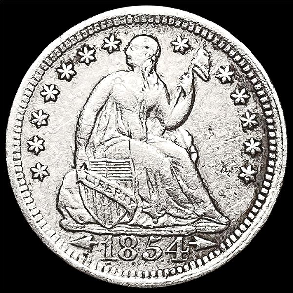 1854 Arws Seated Liberty Half Dime CLOSELY UNCIRCULATED