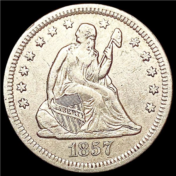 1857-O Seated Liberty Quarter CLOSELY UNCIRCULATED