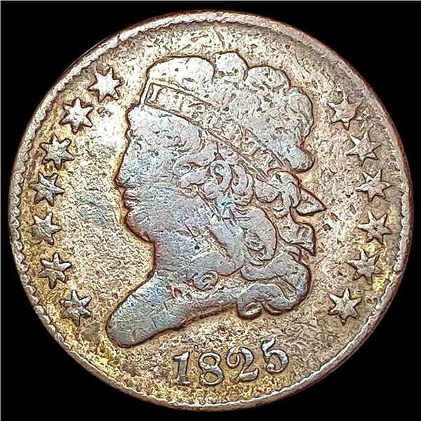1825 Classic Head Half Cent NICELY CIRCULATED