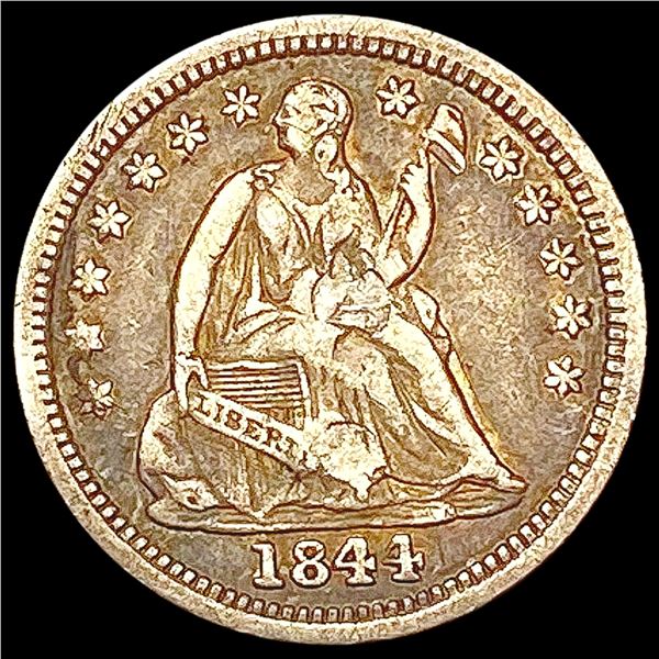 1844-O Sm O Seated Liberty Half Dime LIGHTLY CIRCULATED