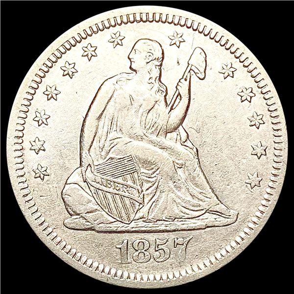 1857-O Seated Liberty Quarter CLOSELY UNCIRCULATED