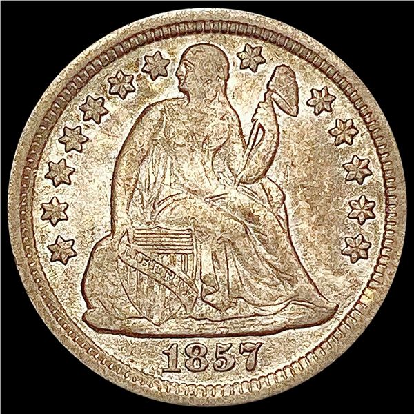 1857 Seated Liberty Dime NEARLY UNCIRCULATED