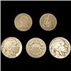 Image 1 : [5] Varied US Coinage [1832, 1849, 1875, [2] 1926-S] NICELY CIRCULATED