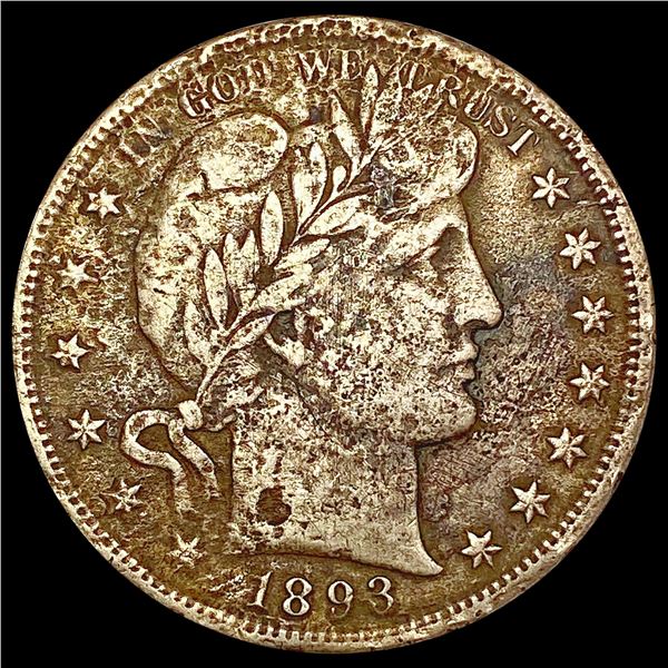 1893-S Barber Half Dollar LIGHTLY CIRCULATED