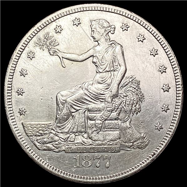 1877-S Silver Trade Dollar CHOICE AU