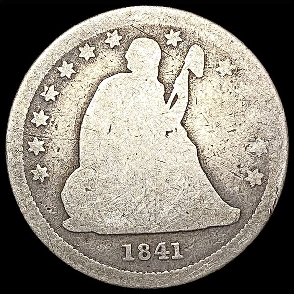 1841-O Seated Liberty Quarter NICELY CIRCULATED