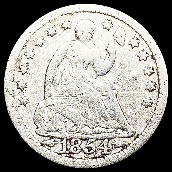 1854 Arws Seated Liberty Half Dime NICELY CIRCULATED