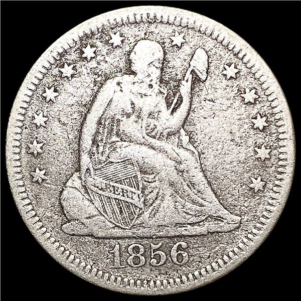 1856-O Seated Liberty Quarter NICELY CIRCULATED