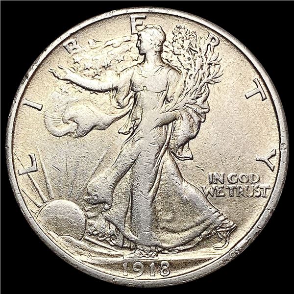 1918-S Walking Liberty Half Dollar CLOSELY UNCIRCULATED