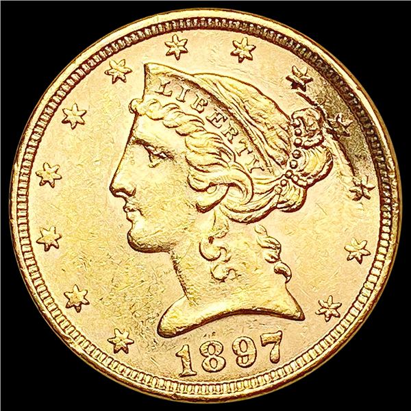 1897 $5 Gold Half Eagle UNCIRCULATED