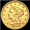 Image 1 : 1901 $2.50 Gold Quarter Eagle UNCIRCULATED