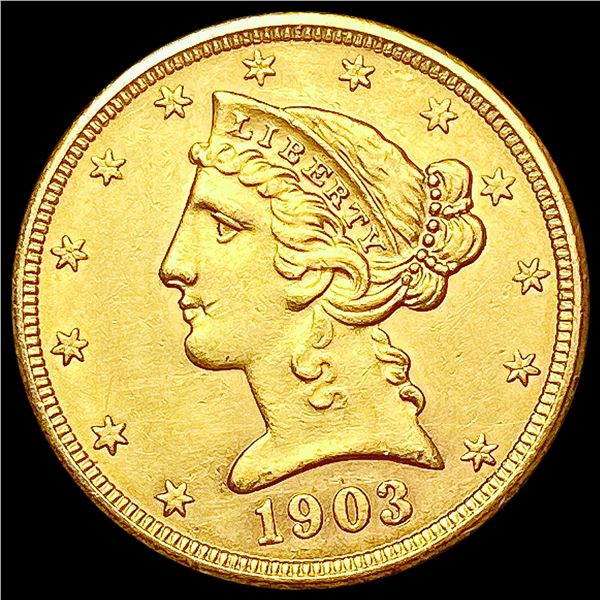 1903-S $5 Gold Half Eagle UNCIRCULATED