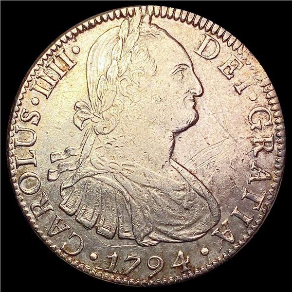 1794 Mexico 8 Reales NEARLY UNCIRCULATED