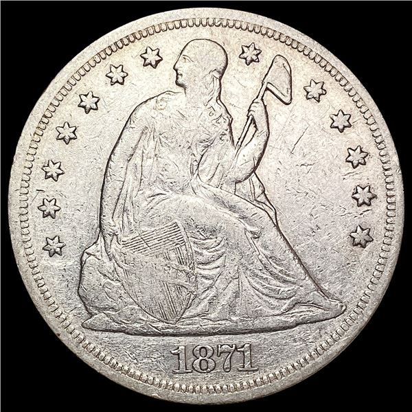 1871 Seated Liberty Dollar LIGHTLY CIRCULATED