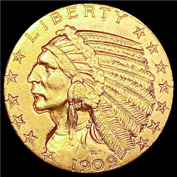 1909-D $5 Gold Half Eagle UNCIRCULATED