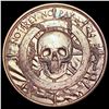 Image 1 : Skull, Pirate Ship 2oz Silver Round UNCIRCULATED