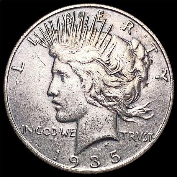 1935 Silver Peace Dollar CLOSELY UNCIRCULATED