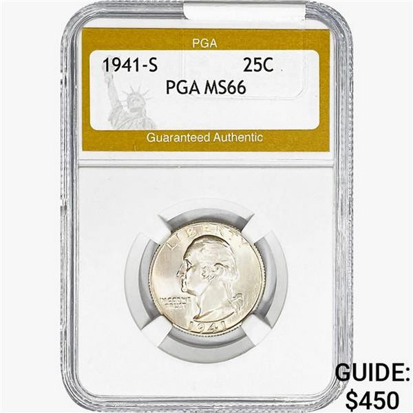 1941-S Washington Silver Quarter PGA MS66