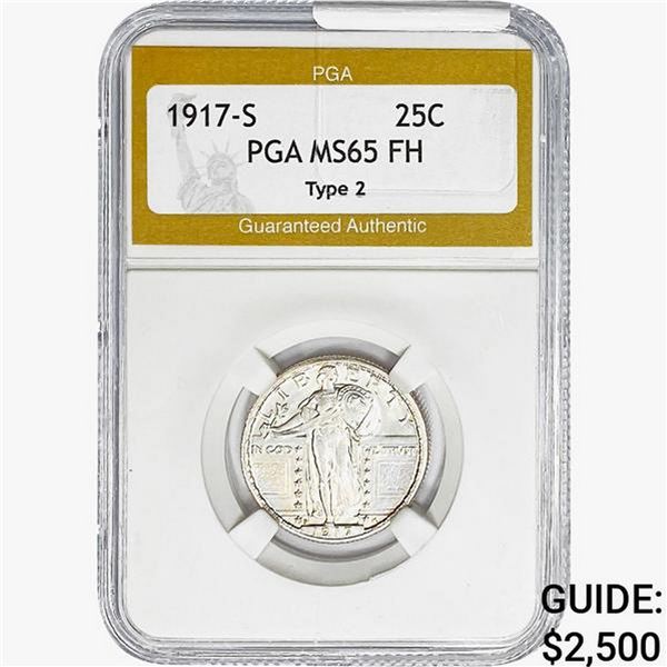 1917-S Standing Liberty Quarter PGA MS65 FH TY 2