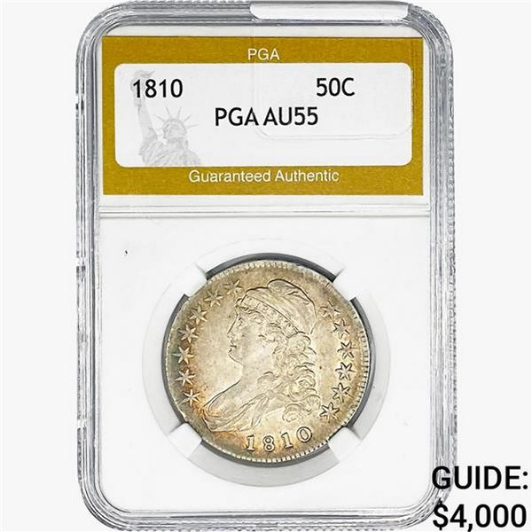 1810 Capped Bust Half Dollar PGA AU55