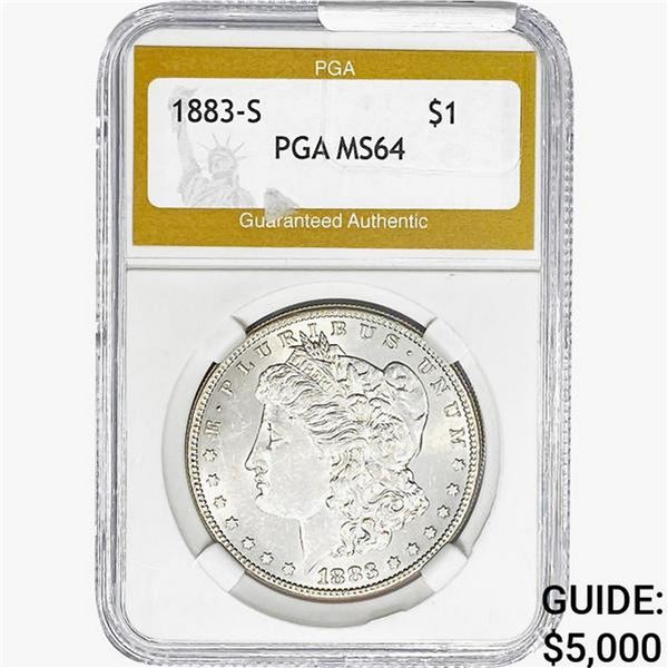 1883-S Morgan Silver Dollar PGA MS64
