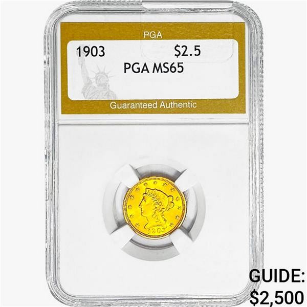 1903 $2.50 Gold Quarter Eagle PGA MS65